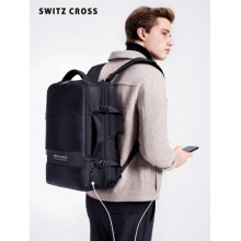 瑞士军刀大容量旅行双肩包男士超大扩容行李包多功能休闲旅游背包
