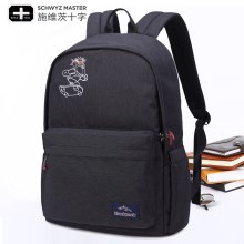 施维茨十字双肩包男士背包女韩版休闲旅行包高中学生书包电脑包潮