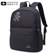 施维茨十字双肩包男士背包女韩版休闲旅行包高中学生书包电脑包潮