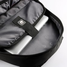 瑞士军刀双肩包休闲运动背包黑色户外包15寸笔记本电脑包 SA-9037