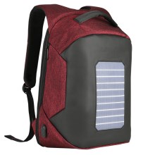 防盗背包太阳能USB充电双肩包男士笔记本电脑包商务背包